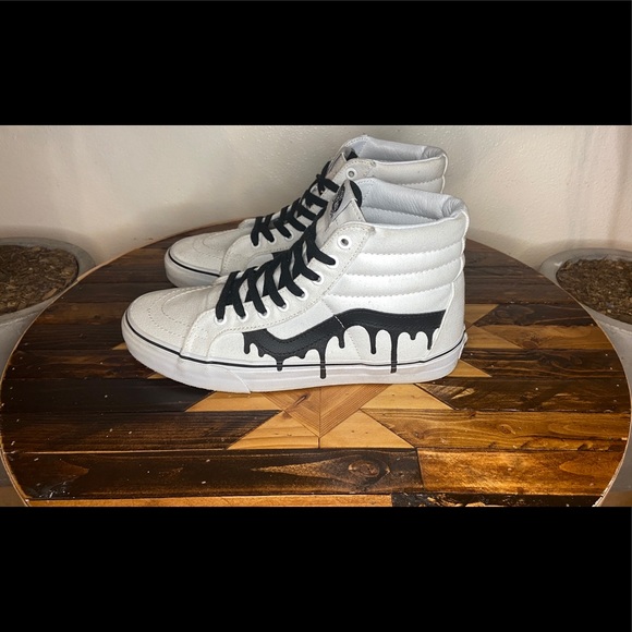 Vans Sk8 Hi 10oz Canvas Custom Drips - Picture 3 of 5